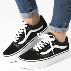 Budget ❤️ Baskets Femme Old Skool Platform A3B3UY28 Black White de Vans 👏