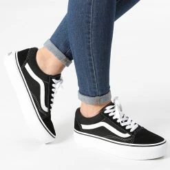 Budget ❤️ Baskets Femme Old Skool Platform A3B3UY28 Black White de Vans 👏 -Vans Soldes Boutique vans 110453 A3B3UY28 BLACK WHITE 20210621T115433 03
