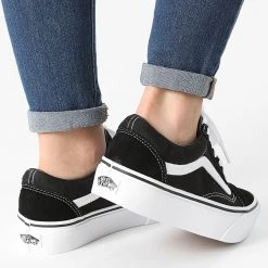 Budget ❤️ Baskets Femme Old Skool Platform A3B3UY28 Black White de Vans 👏 -Vans Soldes Boutique vans 110453 A3B3UY28 BLACK WHITE 20210621T115442 04