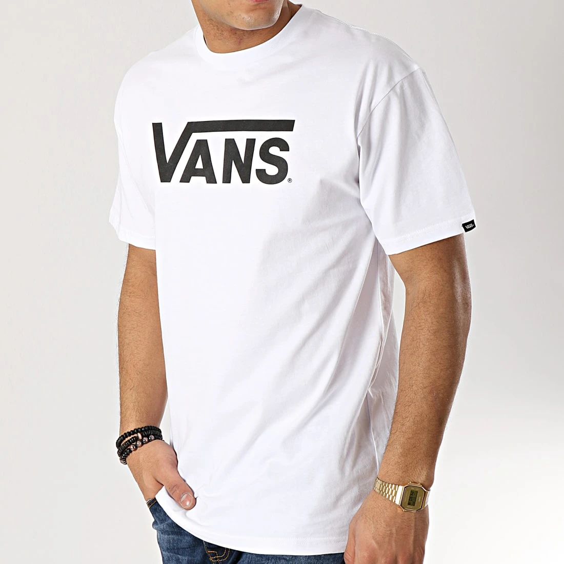 Meilleure vente ✔️ Tee Shirt Classic Blanc Noir de Vans ⭐