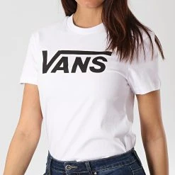 De gros 🔔 Tee Shirt Femme Flying A3UP4 Blanc Noir de Vans ❤️ -Vans Soldes Boutique vans 166551 VN0A3UP4WHT WHITE 20190225T163547 04
