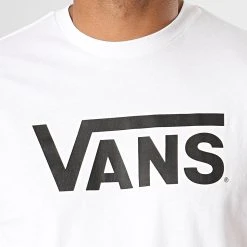 Sortie ⌛ Tee Shirt Manches Longues Classic VN000K6HYB2 Blanc Noir de Vans 🔥 -Vans Soldes Boutique vans 187814 VN000K6HYB2 WHITE BLACK 20190703T110232 03