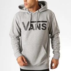 Sortie 🧨 Sweat Capuche Classic Po Hd II A456BADY1 Gris Chiné de Vans 🥰