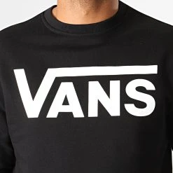 Meilleure vente 🌟 Sweat Crewneck Classic Crew II A456AY281 Noir de Vans 👍 -Vans Soldes Boutique vans 189949 A456AY281 BLACK WHITE 20190719T114619 03