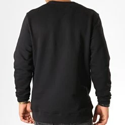 Meilleure vente 🌟 Sweat Crewneck Classic Crew II A456AY281 Noir de Vans 👍 -Vans Soldes Boutique vans 189949 A456AY281 BLACK WHITE 20190719T114622 05