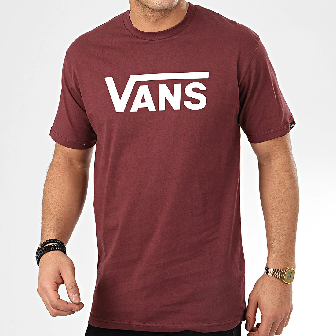 De gros 🎉 Tee Shirt Vans Classic Bordeaux Foncé 👏