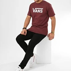De gros 🎉 Tee Shirt Vans Classic Bordeaux Foncé 👏 -Vans Soldes Boutique vans 208091 VN000GGGK10 PORT ROYA 20200113T142503 03