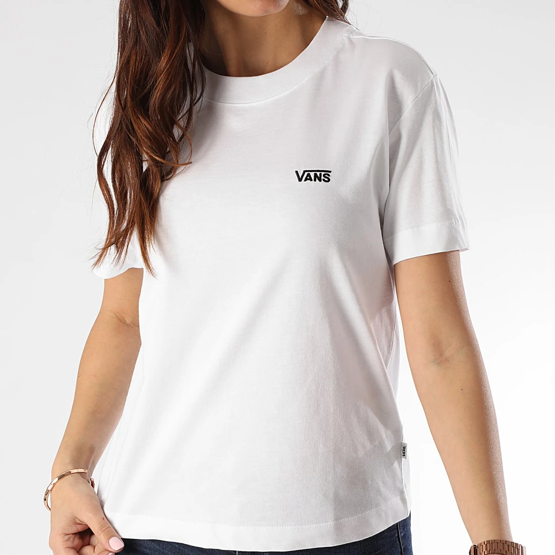 Grosses soldes ✨ Tee ⭐ Shirt Femme Junior V Boxy 4MFL Blanc de Vans ✨ 3 Grosses soldes ✨ Tee ⭐ Shirt Femme Junior V Boxy 4MFL Blanc de Vans ✨ – Image 3