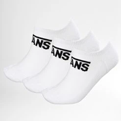 Budget ⭐ Lot De 3 Paires De Chaussettes Invisibles XSXWHT1 Blanc de Vans 🎁