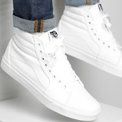 Grosses soldes ❤️ Baskets Montantes Sk8-Hi 00D5IW001 True White de Vans ✔️