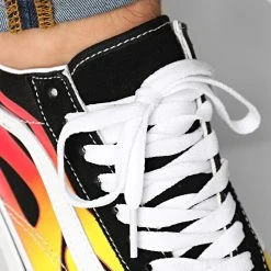 Acheter 🧨 Baskets Old Skool 38G1PHN Black Black Flame de Vans 💯 -Vans Soldes Boutique vans 236408 A38G1PHN1 BLK BLK TR WHT 20201013T115550 03