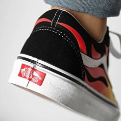 Acheter 🧨 Baskets Old Skool 38G1PHN Black Black Flame de Vans 💯 -Vans Soldes Boutique vans 236408 A38G1PHN1 BLK BLK TR WHT 20201013T115552 04