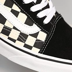 Meilleure affaire 💯 Baskets Old Skool A38G1P0SA Primary Check Black White de Vans 🌟 -Vans Soldes Boutique vans 245451 A38G1P0S1 BLK WHT 20210106T104923 03