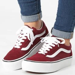 Coupon 😀 Baskets Femme Old Skool Platform A3B3U5U7 Port Royale True White de Vans 🧨