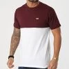 Coupon ⭐ Tee Shirt Colorblock 0A3CZDKJ Bordeaux Blanc de Vans 🛒
