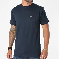 Coupon ⭐ Tee Shirt Left Chest Logo A3CZE Bleu Marine de Vans 🌟