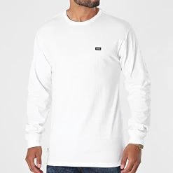 Grosses soldes 😍 Tee Shirt Manches Longues Off The Wall A4TUR Blanc de Vans 🔔