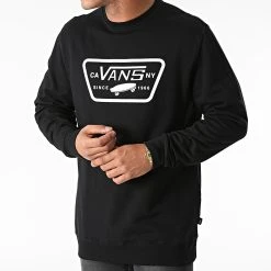 Acheter 🌟 Sweat Crewneck Full Patch Crew II A45CI Noir de Vans 🧨
