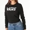 Coupon ⭐ Tee 😉 Shirt Manches Longues Femme Flying V Classic A47WN Noir Blanc de Vans 🤩
