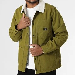 Bon marché 🎁 Veste Col Mouton Drill Chore Vert Kaki de Vans 🔔