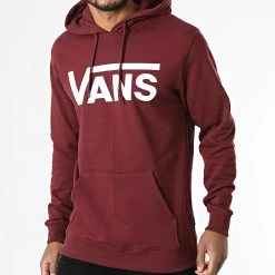 Remise 👏 Sweat Capuche Classic Hoodie Bordeaux de Vans ⌛