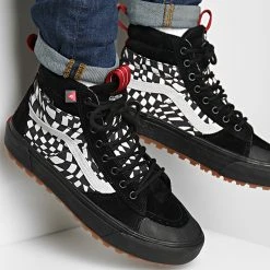 Meilleure affaire 🔥 Baskets Sk8 Hi MTE HZZ6KZ Black Warped Check de Vans 👍
