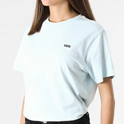 Acheter 🎉 Tee 🔥 Shirt Femme Chest Logo A7RSR Bleu Ciel de Vans ❤️ -Vans Soldes Boutique vans 297227 A7RSR YRQ 20220103T160133 03