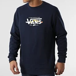 Les meilleures critiques de 🔥 Sweat Crewneck Grade Crew A7PY3 Bleu Marine de Vans ⌛