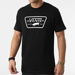 Meilleur prix 🤩 Tee 😀 Shirt Full Patch QN8Y28 Noir de Vans ⌛