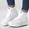 Offres 👏 Baskets Femme Sk8-Hi Stacked BTWL5R Canvas True White de Vans 🛒