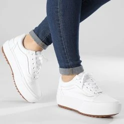 Top 10 🎉 Baskets Femme Old Skool Stacked U15L5R Canvas True White de Vans 🛒 -Vans Soldes Boutique vans 299843 A4U15L5R1 20220204T154820 03