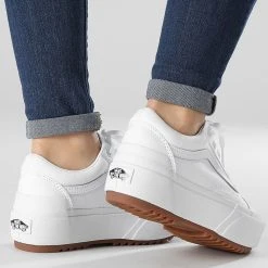 Top 10 🎉 Baskets Femme Old Skool Stacked U15L5R Canvas True White de Vans 🛒 -Vans Soldes Boutique vans 299843 A4U15L5R1 20220204T154821 04