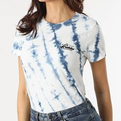 Nouveau 🤩 Tee Shirt Femme Kind Hugz Blanc Bleu de Vans 🔥