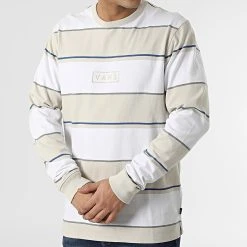 Meilleure affaire ⭐ Tee 👍 Shirt A Manches Longues A7PN2 Blanc Beige de Vans ❤️ -Vans Soldes Boutique vans 301742 VN0A7PN2YUP1 20220208T162547 03