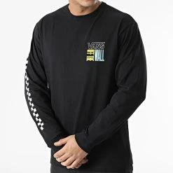 Acheter 💯 Tee Shirt Manches Longues A7PJK Noir de Vans 🥰