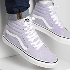 Offres ❤️ Baskets Sk8 Hi A5JMJARO1 Languid Lavender True White de Vans 😉