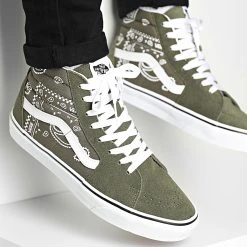 Bon marché ⭐ Baskets Sk8 Hi 5JMJB0F Peace Paisley Grape Leaf de Vans 🥰