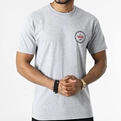 Meilleur prix ✨ Tee 😉 Shirt Logo Check A7PLU Gris Chiné de Vans ❤️ -Vans Soldes Boutique vans 312727 A7PLU ATH 20220408T164334 03