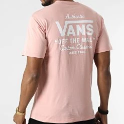 Offres 🔔 Tee Shirt A3HZF Rose Clair de Vans ✨