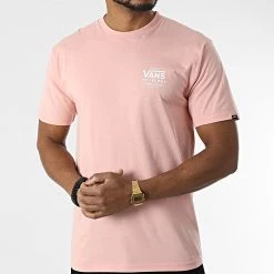 Offres 🔔 Tee Shirt A3HZF Rose Clair de Vans ✨ -Vans Soldes Boutique vans 317259 A3HZF YTK 20220503T160502 03