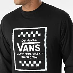 Meilleure affaire 😀 Tee Shirt Manches Longues A7PMN Noir de Vans 🎉 -Vans Soldes Boutique vans 317261 A7PMN BLK 20220503T151543 02