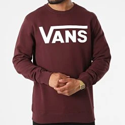 Grosses soldes 🥰 Sweat Crewneck Classic Crew II Bordeaux de Vans ✨ -Vans Soldes Boutique vans 322480 A456A 4QU 20220613T161224 03