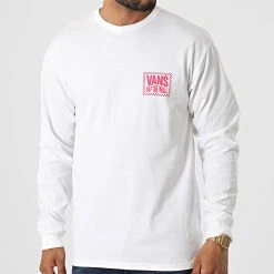 Le moins cher ✨ Tee 😀 Shirt Manches Longues Off The Wall Blanc de Vans 🔥 -Vans Soldes Boutique vans 322548 A7PJL WHT 20220613T161429 04