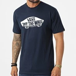 De gros ⌛ Tee Shirt 0004X Bleu Marine de Vans 🎁