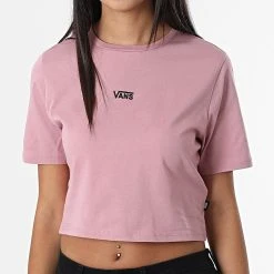 Top 10 😍 Tee 😉 Shirt Femme Crop Flying V Rose de Vans ✔️ -Vans Soldes Boutique vans 323806 A54QU BD5 20220621T135952 03