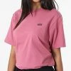 Nouveau 🛒 Tee Shirt Femme Left Chest Logo Rose de Vans 👏
