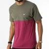 Meilleure affaire ✨ Tee Shirt Colorblock Vert Kaki Bordeaux de Vans 🤩
