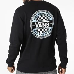 Budget 💯 Sweat Crewneck Circled Checker A7S8A Noir de Vans 👏