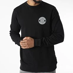Budget 💯 Sweat Crewneck Circled Checker A7S8A Noir de Vans 👏 -Vans Soldes Boutique vans 327225 A7S8A BLK 20220708T122952 03