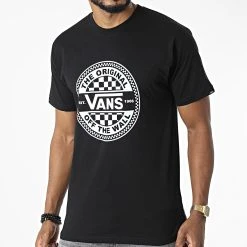 Tout neuf 🌟 Tee Shirt Circle Checker A7S7C Noir de Vans 👍